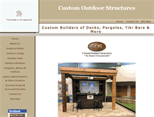 Tablet Screenshot of customoutdoorstructures.com